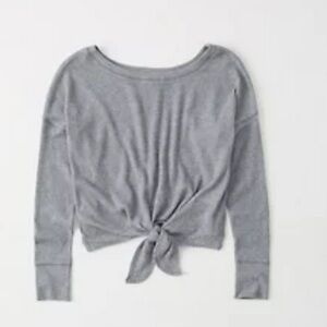 A&F soft & cozy tie front shirt